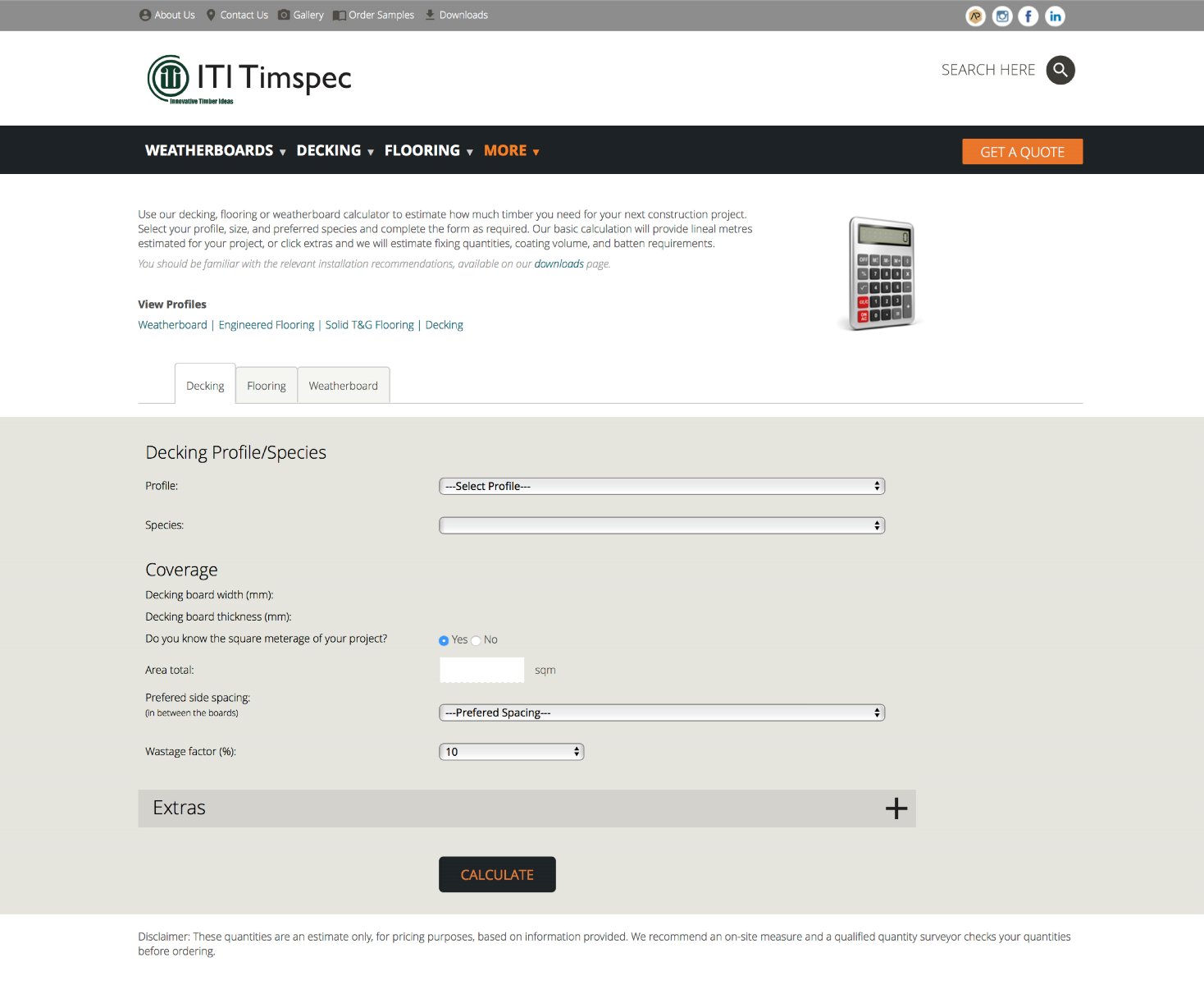 ITI Timspec Calculator