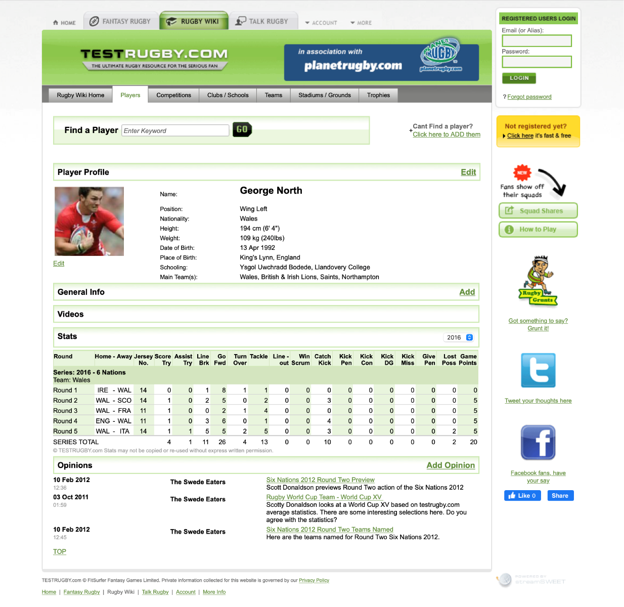 Player Profile - George North